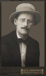 James Joyce by Alex Ehrenzweig, 1915 restored